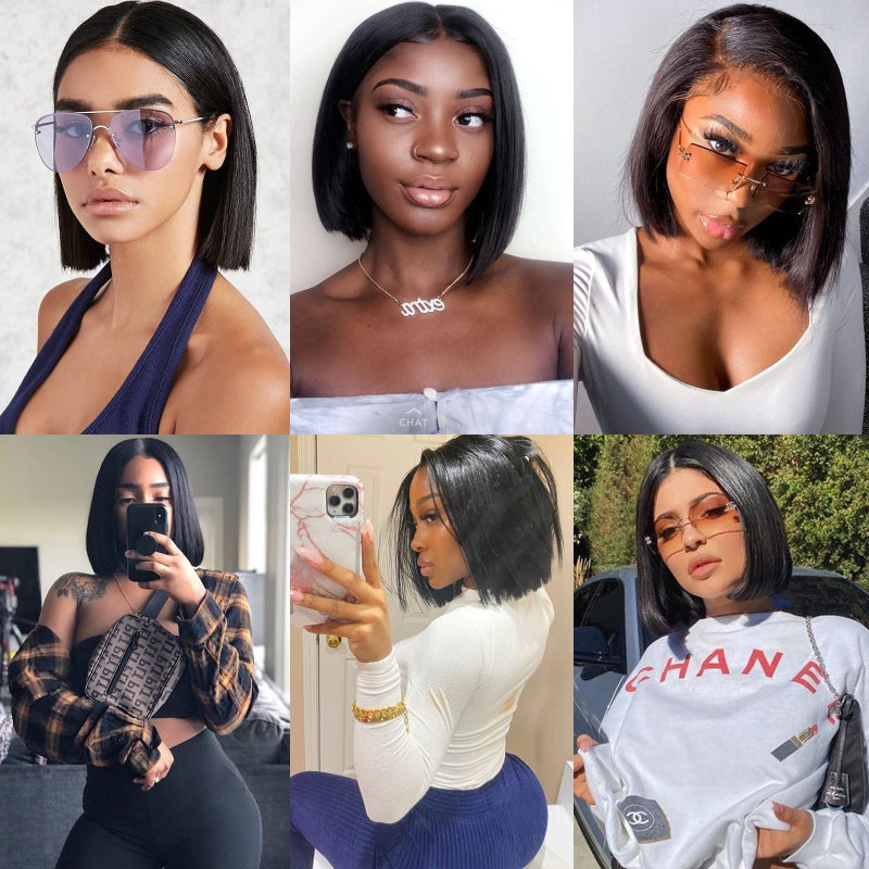 Liang Dian 10 Inch Short Human Hair Bundles Natural Color 4 Bundles 12A Brazilian Virgin Hair 100% Unprocessed Straight Human Hair(10"10"10"10") - Image 2